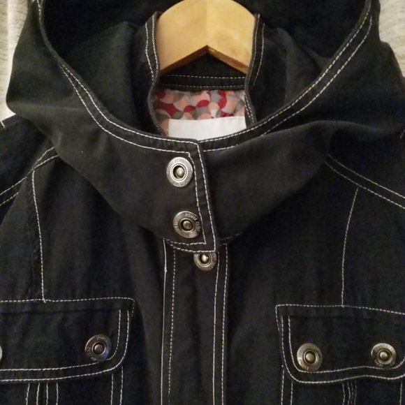 Vintage Y2K Hooded Light Fall Utility Jacket - Picture 7 of 13